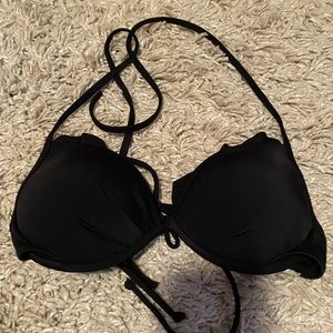 Black Victoria Secret Push Up Bikini Top Size 34B